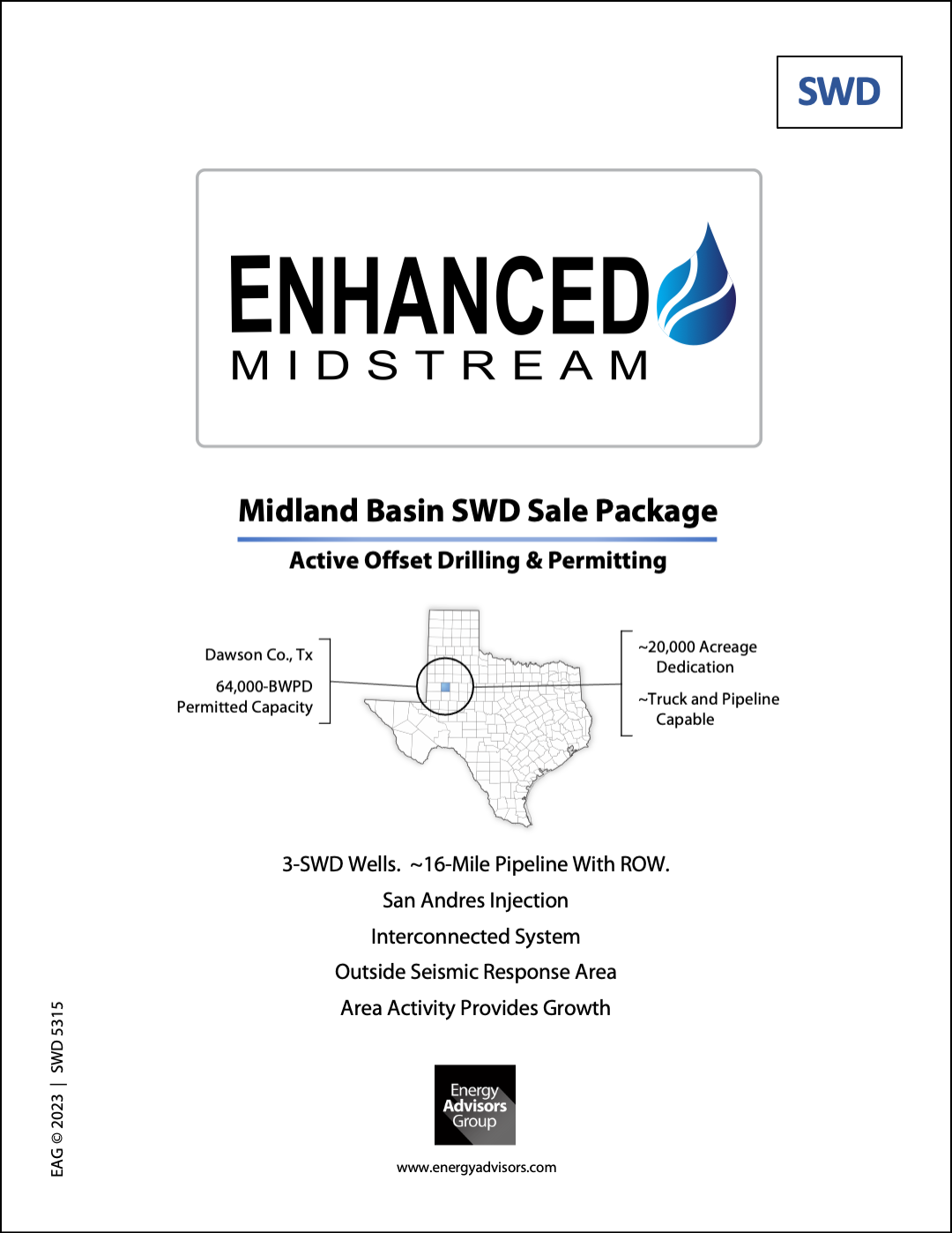 MIDLAND BASIN SWD PROJECT - Energy Advisors Group MIDLAND BASIN SWD PROJECT